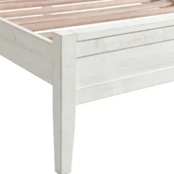 Beds & Headboards-Kirkland's Home Rustic White Pine Panel Twin Bed Frame