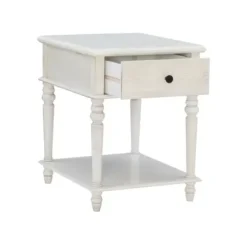 Accent & End Tables-Kirkland's Home Rustic White Turned Legs Accent Table