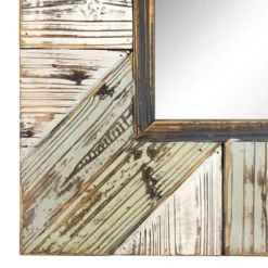 Decorative Mirrors-Kirkland's Home Rustic Wood Plank Frame Mirror