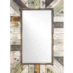 Decorative Mirrors-Kirkland's Home Rustic Wood Plank Frame Mirror