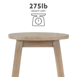 Bar Stools & Counter Height Stools-Kirkland's Home Rustic Wood Pub Classic Backless Counter Stool Brown