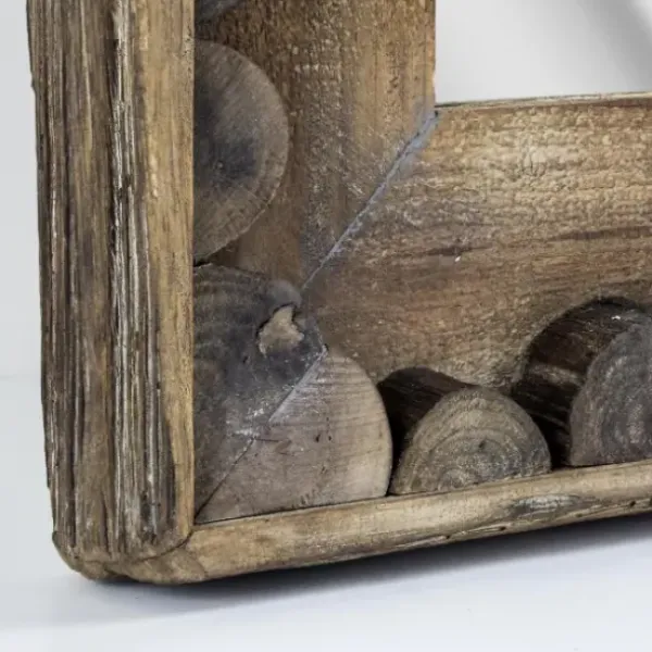 Decorative Mirrors-Kirkland's Home Rustic Wood Scalloped Edge Wall Mirror