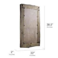 Decorative Mirrors-Kirkland's Home Rustic Wood Scalloped Edge Wall Mirror