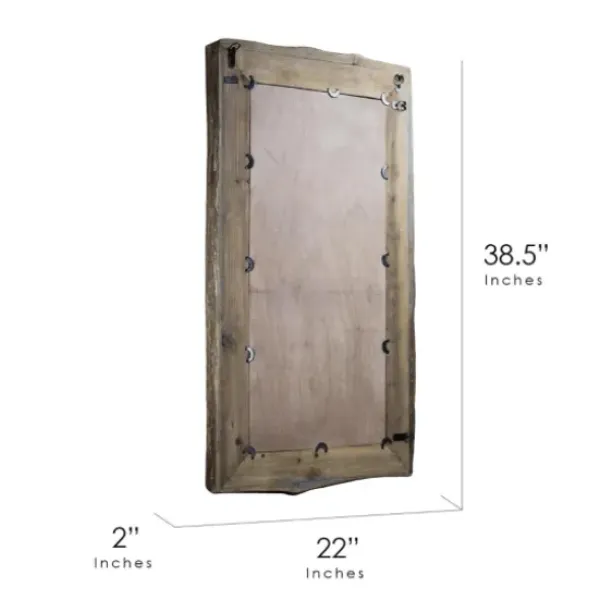 Decorative Mirrors-Kirkland's Home Rustic Wood Scalloped Edge Wall Mirror