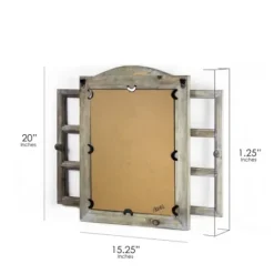 Decorative Mirrors-Kirkland's Home Rustic Wooden Dual Window Shutter Wall Mirror