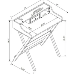 Office Furniture-Kirkland's Home Rustic Wooden Folding Desk Brown