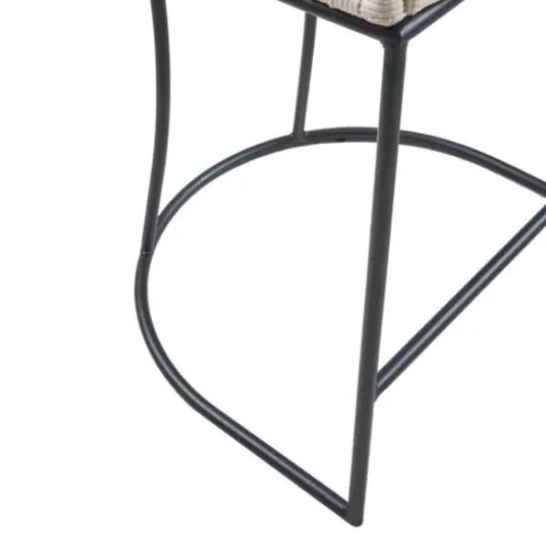 Bar Stools & Counter Height Stools-Kirkland's Home Rustic Woven Rope Back Counter Stool White