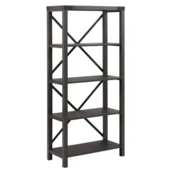 Bookshelves-Kirkland's Home Sable Wood X-Frame Classic Bookcase