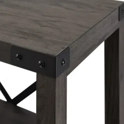 Bookshelves-Kirkland's Home Sable Wood X-Frame Classic Bookcase