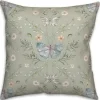 Pillows-Kirkland's Home Sage Botanical Butterfly Throw Pillow Green