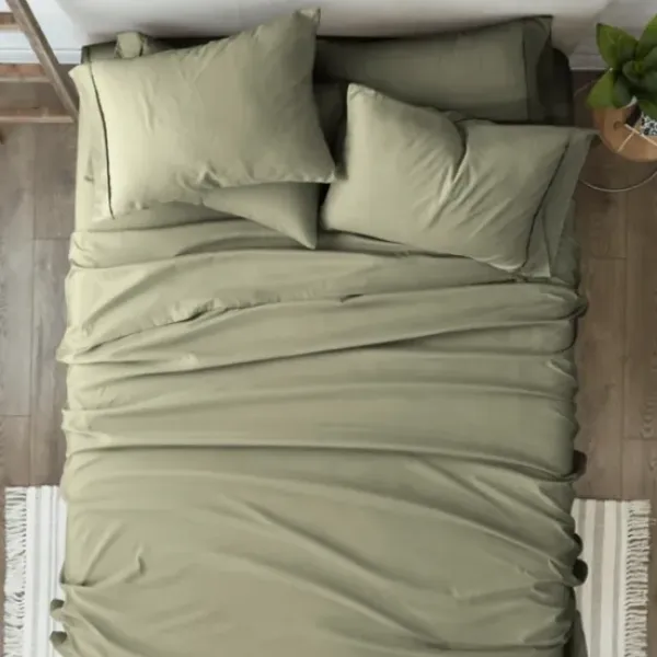 Bed Sheets-Kirkland's Home Sage Ultra Soft 6-Pc. King Sheet Set Green