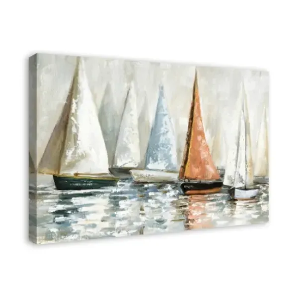 Canvas Art-Kirkland's Home Sailboat Dreams Canvas Art Print Ivory/Orange/Blue
