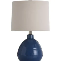 Table Lamps-Kirkland's Home Sailor Blue Ceramic Table Lamp Tan