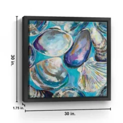 Framed Art-Kirkland's Home Salt Water Finds Framed Canvas Art Print Blue/White