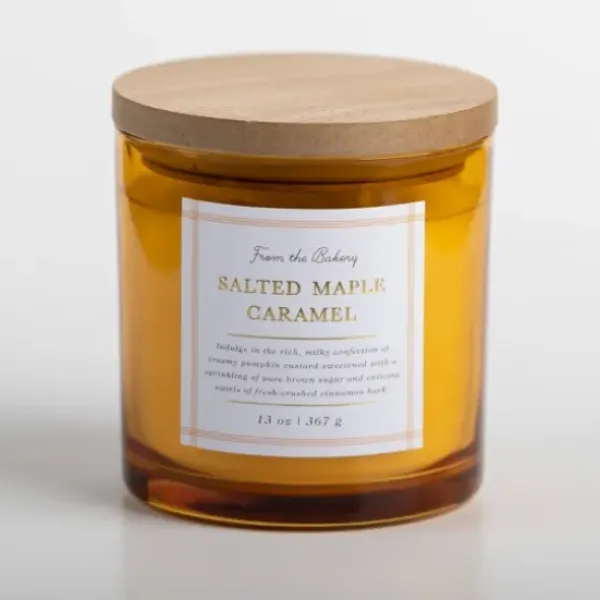Candles-Kirkland's Home Salted Maple Caramel Triple Wick Jar Candle Gold