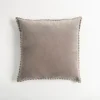 Pillows-Kirkland's Home Sand Velvet Riviera Throw Pillow Gray