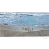 Framed Art-Kirkland's Home Sandpiper Morning Framed Canvas Art Print Blue/Brown