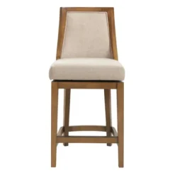Bar Stools & Counter Height Stools-Kirkland's Home Sandy Beige Swivel 2-Pc. Square Counter Stool Set Tan
