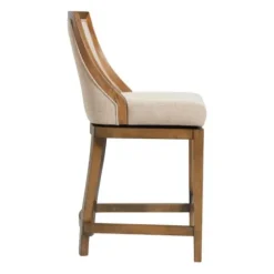 Bar Stools & Counter Height Stools-Kirkland's Home Sandy Beige Swivel 2-Pc. Square Counter Stool Set Tan