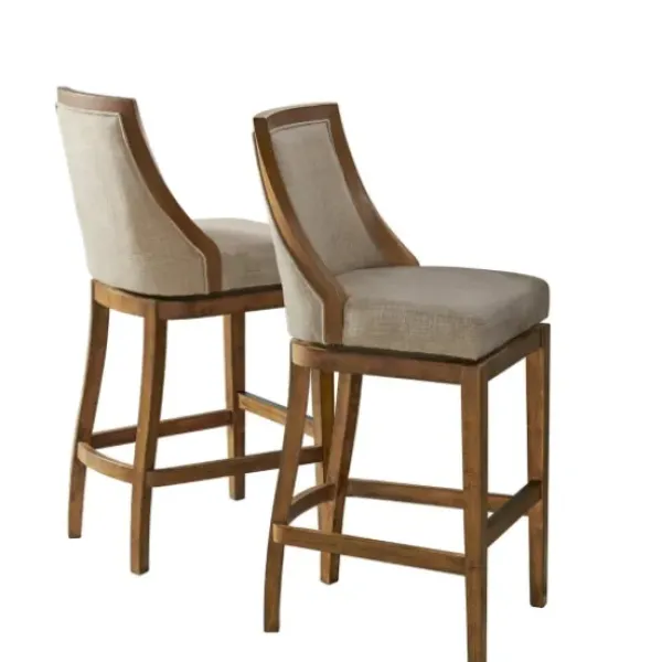 Bar Stools & Counter Height Stools-Kirkland's Home Sandy Beige Swivel 2-Pc. Square Bar Stool Set Tan