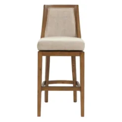 Bar Stools & Counter Height Stools-Kirkland's Home Sandy Beige Swivel Square Bar Stool Tan