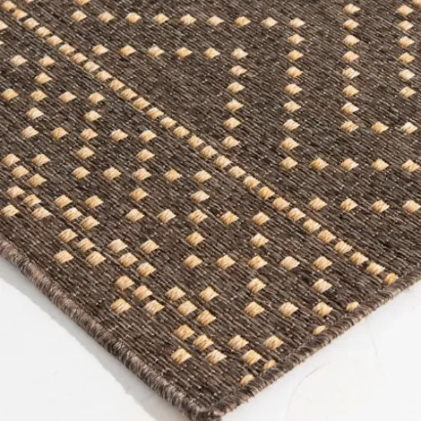 Outdoor Rugs-Kirkland's Home Sanford Light Gray Geometric Outdoor Rug, 8X10 Gray/White