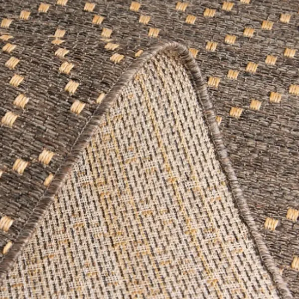 Outdoor Rugs-Kirkland's Home Sanford Light Gray Geometric Outdoor Rug, 8X10 Gray/White
