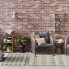 Outdoor Rugs-Kirkland's Home Santorini Fretwork Outdoor Area Rug, 5X7 Brown