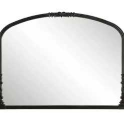 Decorative Mirrors-Kirkland's Home Satin Baroque Arched Wall Mirror Black