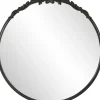 Decorative Mirrors-Kirkland's Home Satin Black Ornate Round Wall Mirror