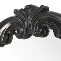 Decorative Mirrors-Kirkland's Home Satin Black Ornate Round Wall Mirror