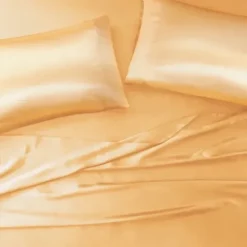 Bed Sheets-Kirkland's Home Satin King 2-Pc. Pillow Case Set Gold