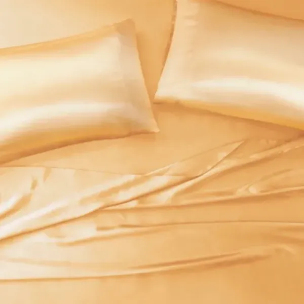 Bed Sheets-Kirkland's Home Satin King 2-Pc. Pillow Case Set Gold