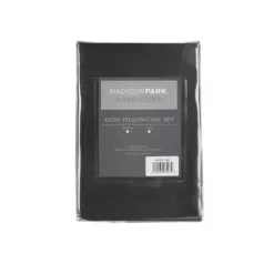 Bed Sheets-Kirkland's Home Satin King 2-Pc. Pillow Case Set Black