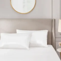 Bed Sheets-Kirkland's Home Satin King 2-Pc. Pillow Case Set White