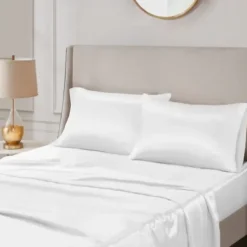 Bed Sheets-Kirkland's Home Satin King 2-Pc. Pillow Case Set White