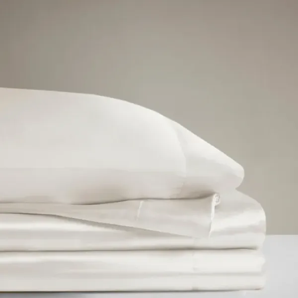 Bed Sheets-Kirkland's Home Satin 6-Pc. California King Sheet Set Ivory