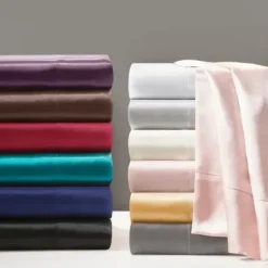 Bed Sheets-Kirkland's Home Satin 6-Pc. Full Sheet Set White