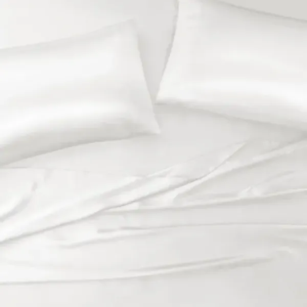 Bed Sheets-Kirkland's Home Satin 6-Pc. King Sheet Set White