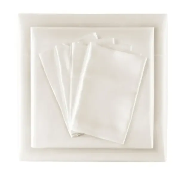 Bed Sheets-Kirkland's Home Satin 6-Pc. King Sheet Set Ivory