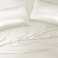 Bed Sheets-Kirkland's Home Satin 6-Pc. King Sheet Set Ivory