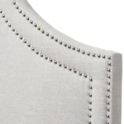 Beds & Headboards-Kirkland's Home Scalloped Corner Queen Headboard Gray
