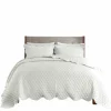 Quilts-Kirkland's Home Scalloped Crinkle 3-Pc. Cali King Quilt Set Ivory