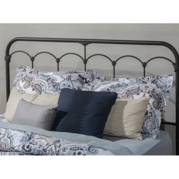 Beds & Headboards-Kirkland's Home Scalloped Metal Josie King Headboard Black