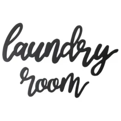 Wall Quotes & Signs-Kirkland's Home Script Laundry Room Sign Black