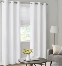 Curtains & Drapes-Kirkland's Home Sea Foam Branches Curtain Panel Set, 96 In. Blue/Ivory