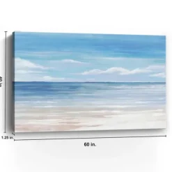 Canvas Art-Kirkland's Home Sea Landscape Iii Giclee Canvas Art Print Blue