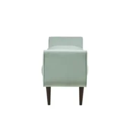 Benches & Ottomans-Kirkland's Home Seafoam Velvet Bench Green