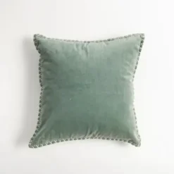 Pillows-Kirkland's Home Seafoam Velvet Riviera Throw Pillow Green