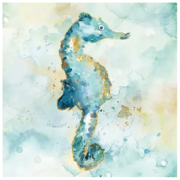 Canvas Art-Kirkland's Home Seahorse Giclee Canvas Art Print Blue